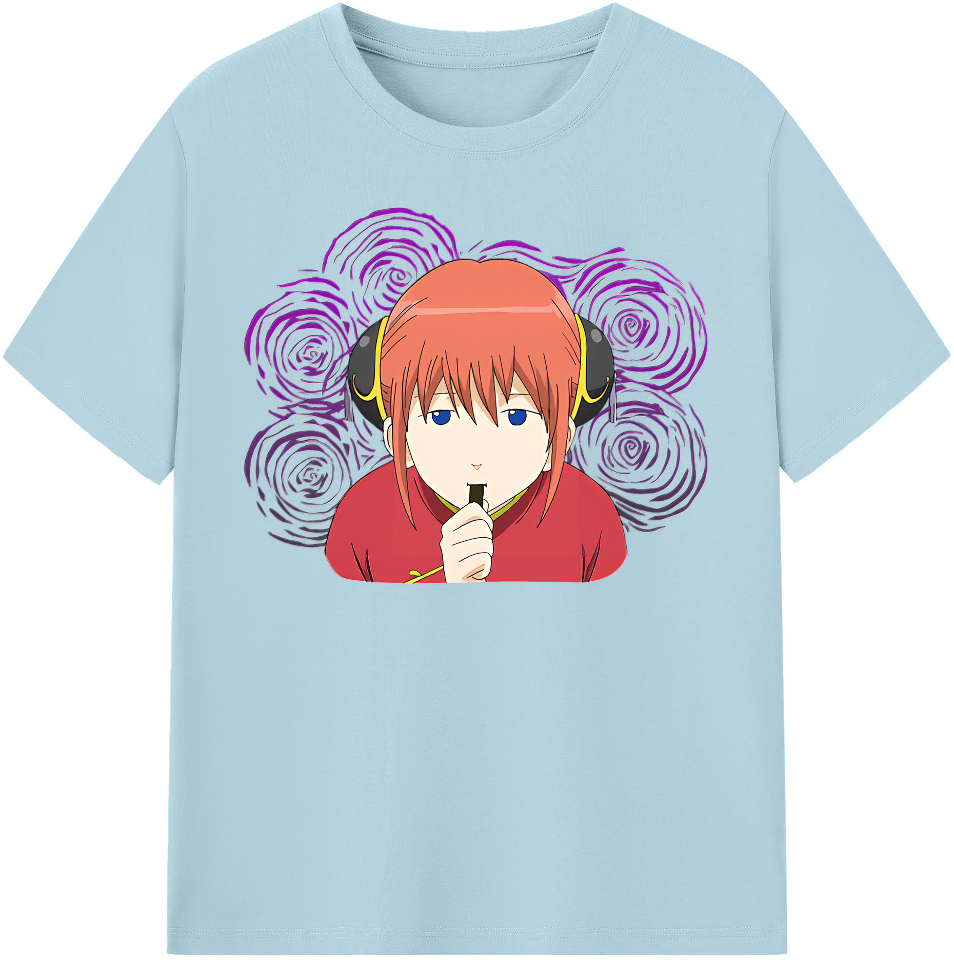 （画像用） ぎんたま 坂田銀時（さかたぎんとき） 神楽 志村新八（しむら しんぱち） GINTAMA Sakata Gintoki Kagura Shimura Shinpachi 綿100％半袖Tシャツ（フロントプリント）